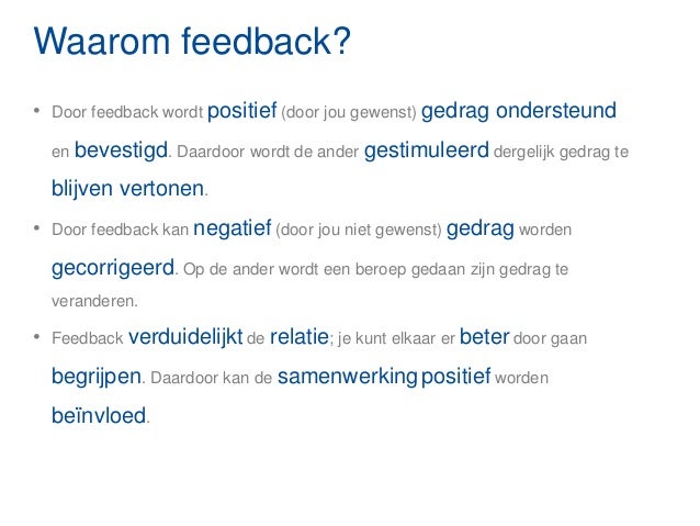 feedbackregels vier g feedbackregels vier g